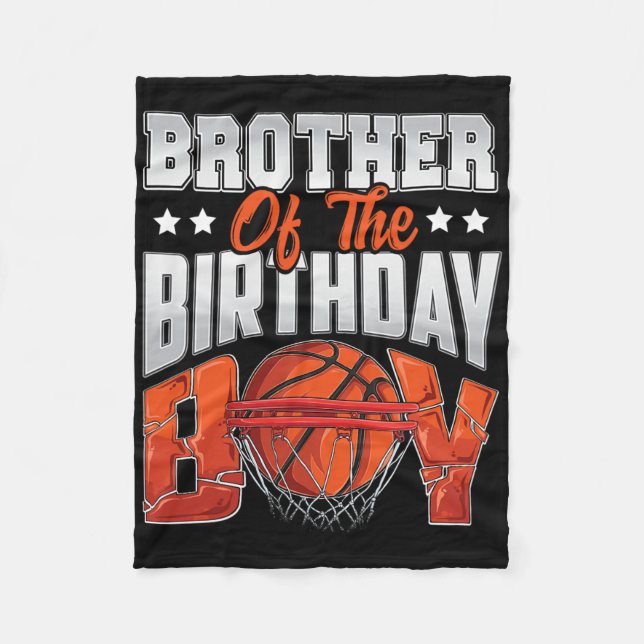 Brother Bysketbyll Birthday Boy Family Byller B-da Fleece Blanket (Front)