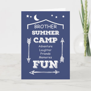 Brother Camp Fun Navy Blue, Thinking of You Card