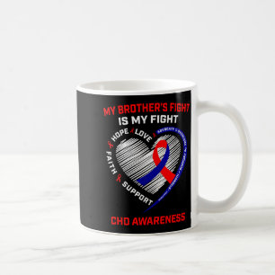 Brother Chd Awareness Congenital Heart Disease Def Coffee Mug