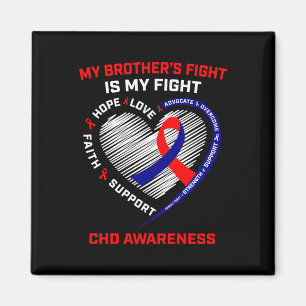 Brother Chd Awareness Month Heart Disease Graphic Magnet