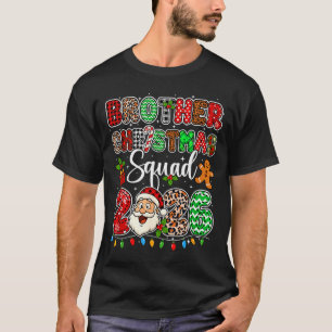Brother Christmas Crew 2026 Leopard Funny Santa Fa T-Shirt