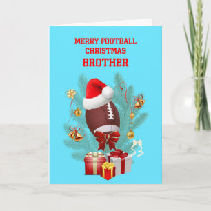 Brother Christmas Football Holiday Card