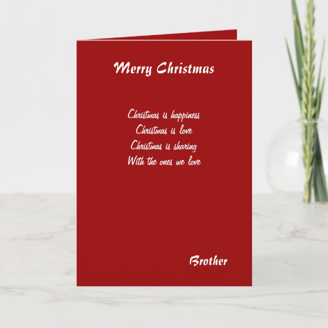Brother Christmas greeting cards (Front)