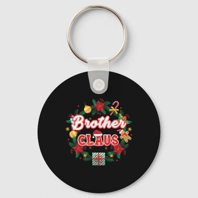 Brother Claus Christmas Santa Laurel Wreath Mistle Key Ring (Front)