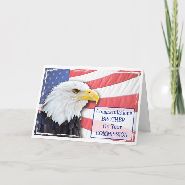 Brother,commissioning with a bald eagle card (Front)