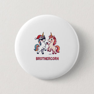 Brother-corn Unicorn Matching Family Pajama Christ 6 Cm Round Badge