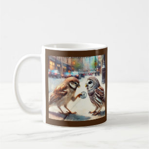 Brother Could You Sparrow A Dime - Birds Are Kind Coffee Mug