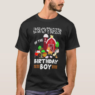 Brother Cow Farming Birthday Girl Barnyard Family T-Shirt