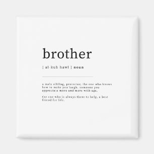 Brother Definition Meaning Dictionary Art Decor Magnet