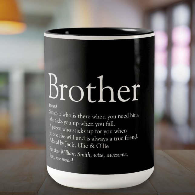 Brother Definition Modern Fun Two-Tone Coffee Mug (Brother Definition Modern Fun Two-Tone Coffee Mug)