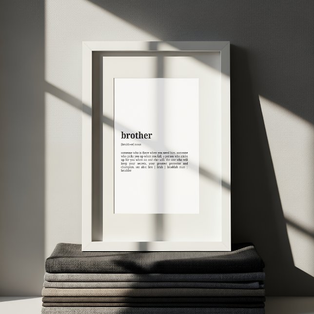 Brother Definition Poster – Gift for Brother (Creator Uploaded)