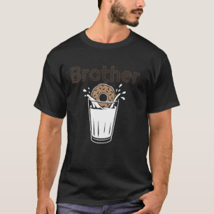 Brother Doughnut Dunking Funny Pastry Lover Graphi T-Shirt