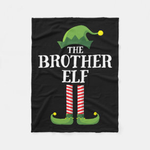 Brother Elf Matching Family Group Christmas Party  Fleece Blanket