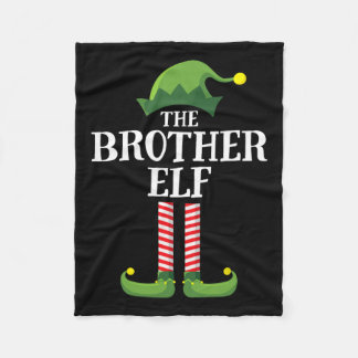 Brother Elf Matching Family Group Christmas Party Fleece Blanket