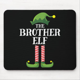 Brother Elf Matching Family Group Christmas Party Mouse Pad