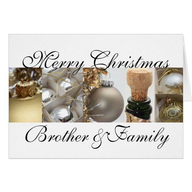 Brother & Family Merry Christmas card (Front Horizontal)