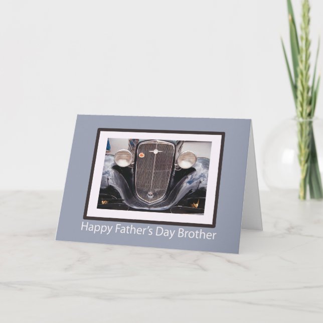 Brother Father's Day Classic Car Card (Front)