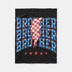 Brother Fourth Of July Independent Us Flag Family Fleece Blanket