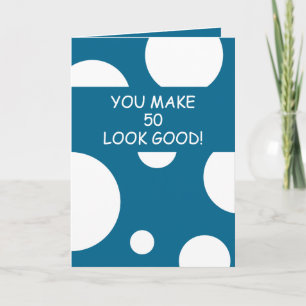 Brother Funny Joke Blue Personalised 50th Birthday Card