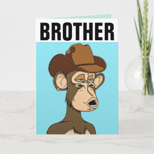 BROTHER FUNNY MONKEY BIRTHDAY CARDS