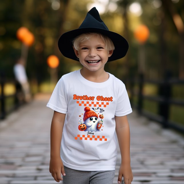 Brother Ghost Personalised Name Gift for Boys T-Shirt (Creator Uploaded)