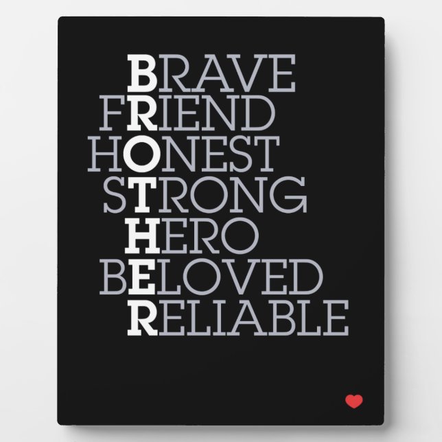 Brother Gift Plaque (Front)