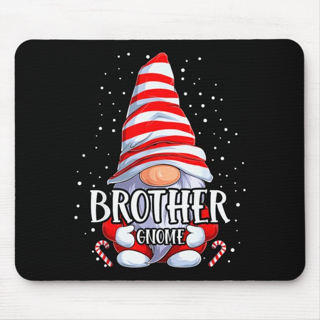 Brother Gnome Christmas Pajamas Matching Family Gr Mouse Pad (Front)
