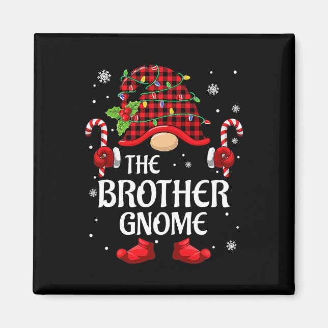 Brother Gnome Matching Christmas PJS For Family  Magnet (Front)