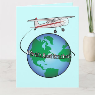 Brother Happy Birthday with Aeroplane Big Card