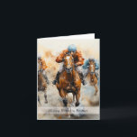 Brother Horse Racing Birthday Card<br><div class="desc">Easy edit horse racing greeting card design,  perfect choice for all horse racing and sports fans,  make a great impression with this card design today.</div>