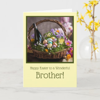 Brother Humorous Happy Easter with Easter Basket  Card