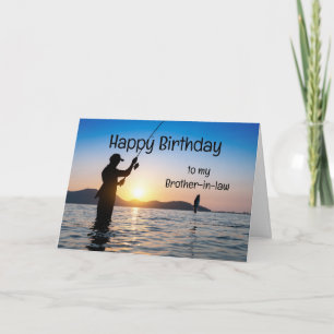 Brother-in-law Birthday Fishing Therapy Forest  Card