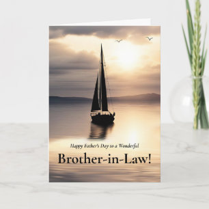 Brother in Law Happy Fathers Day with Sailboat Card