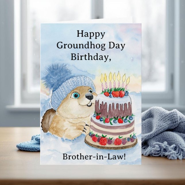 Brother in Law  Happy Groundhog Day Birthday  Card (Creator Uploaded)