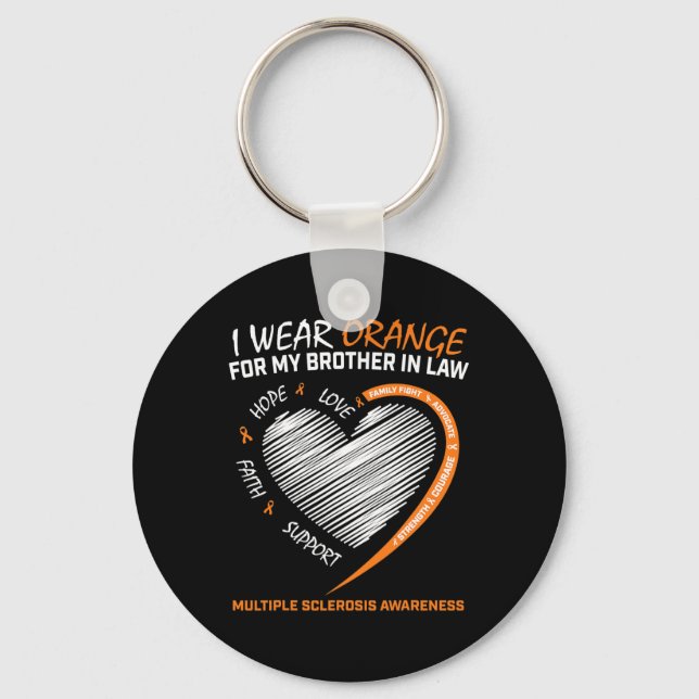 Brother In Law Multiple Sclerosis Apparel Ms Aware Key Ring (Front)