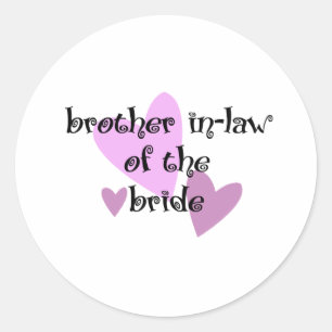 Brother In-Law of the Bride Classic Round Sticker