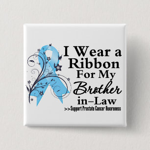 Brother-in-Law Prostate Cancer Ribbon 15 Cm Square Badge