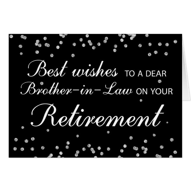Brother-in-Law, Retirement Congratulations Black (Front Horizontal)