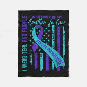 Brother In Law Suicide Awareness Prevention Americ Fleece Blanket