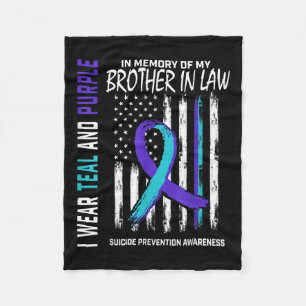 Brother In Law Suicide Awareness Prevention Americ Fleece Blanket