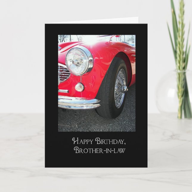 Brother-in-law's birthday-red sport car card (Front)
