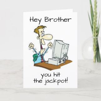 BROTHER IS **50** & SO LUCKY..HAS ME FOR A BROTHER CARD