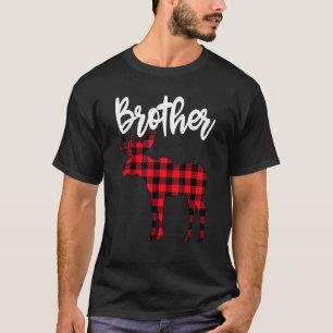 Brother Moose Buffalo Red Plaid Christmas Pajama F T-Shirt