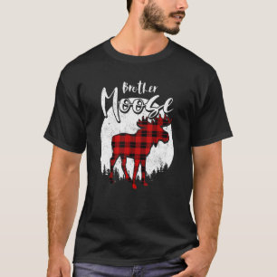 Brother Moose Red Plaid Buffalo Matching Family Pa T-Shirt