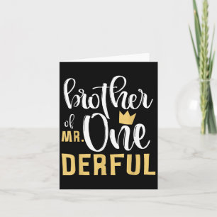 Brother Mr Onederful 1st Birthday First One-derful Card