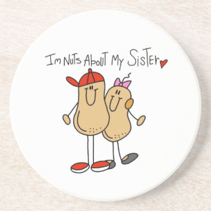 Brother-Nuts About My Sister Coaster