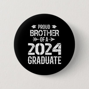 Brother Of A 2024 Graduate Graduation 6 Cm Round Badge