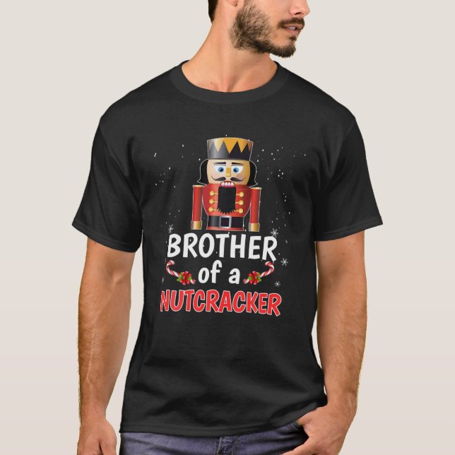 Brother Of A Nutcracker Funny Christmas Family Mat T-Shirt (Front)