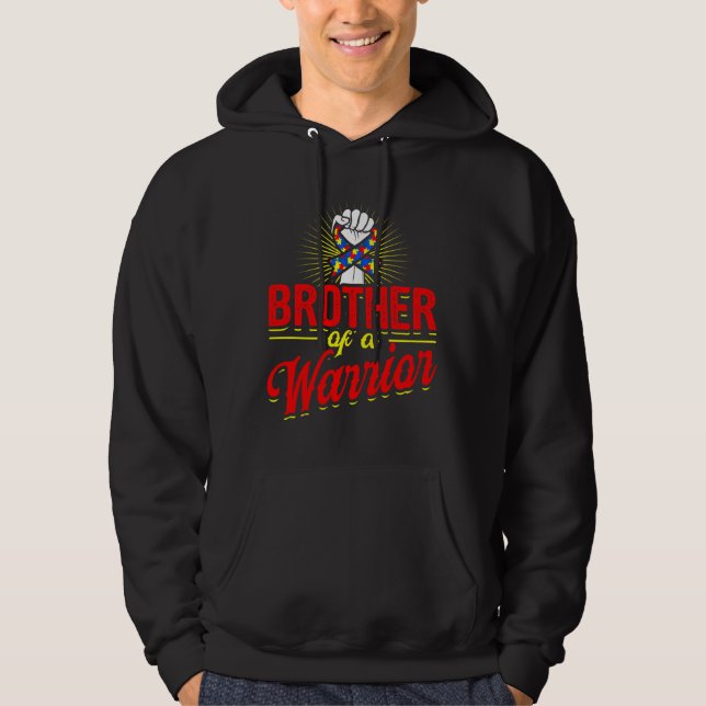 Brother Of A Warrior Autism Awareness For Boy Hoodie (Front)