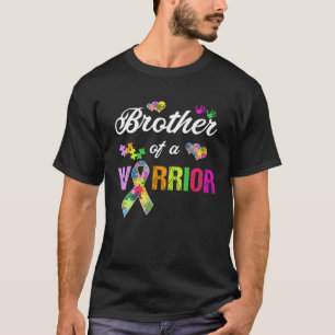 Brother Of A Warrior Autism Awareness Support Ribb T-Shirt